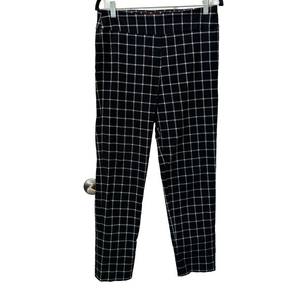 Krazy Larry Pants - Krazy Larry Womens Black White Pull On Ankle Pants Size 10